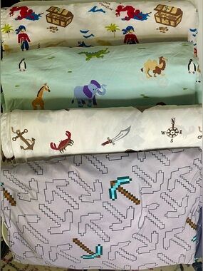 Target Cream and Red Printed Bedding Fabric